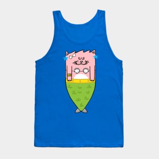 Cat mermaid Tank Top